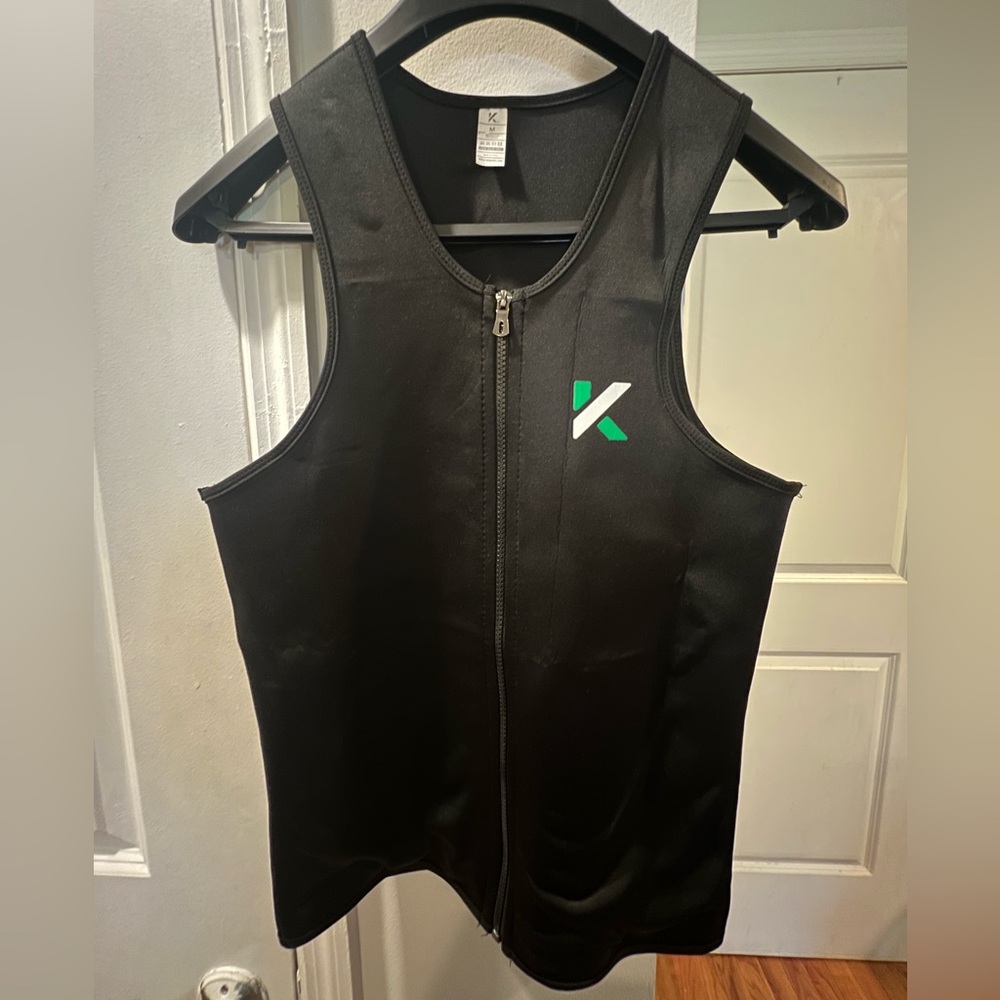 Kewlioo Neoprene Sauna Vest – Zipper Front – Size M – Black